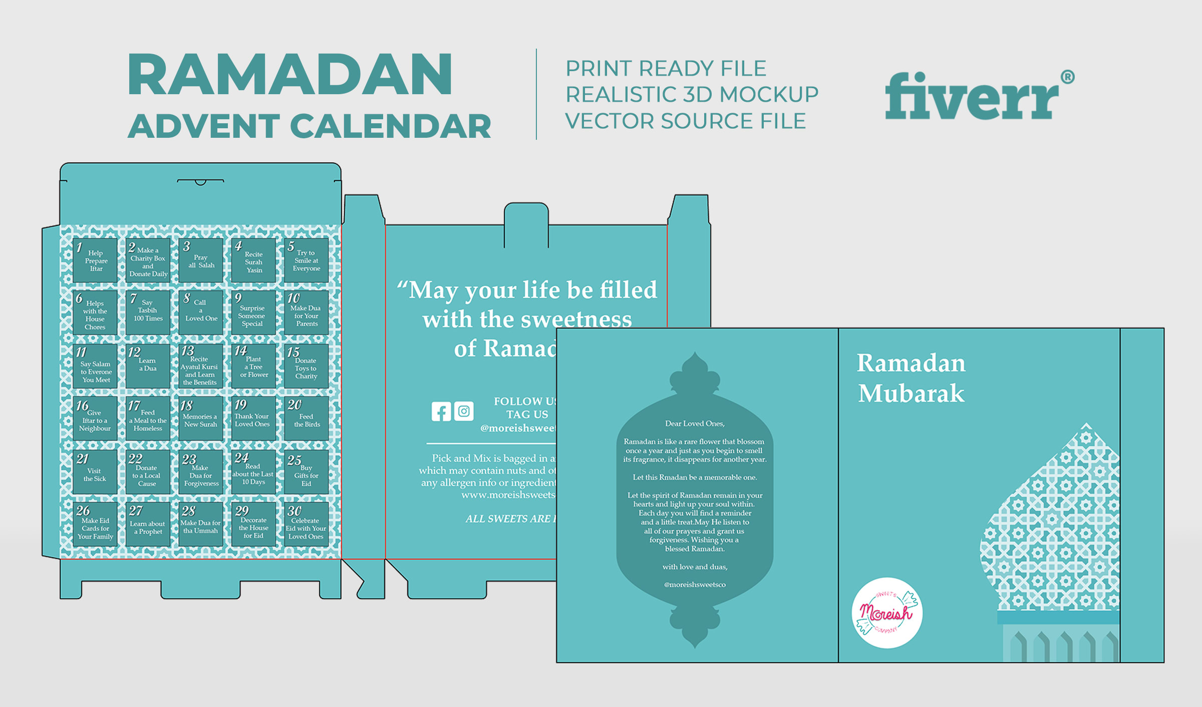 Do a ramadan advent calendar design by Mrmeharbilal
