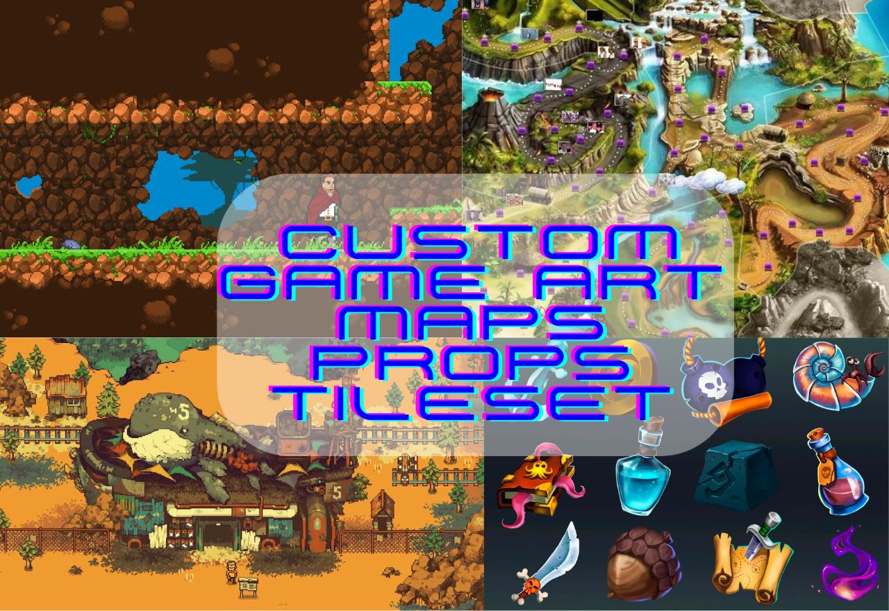 Custom a pixel games assets, maps, 3d game props, tilesets game pixel  animation by Danlox | Fiverr