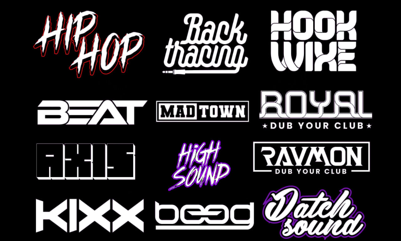 Design unique custom dj music, band, edm, typography, hip hop rock