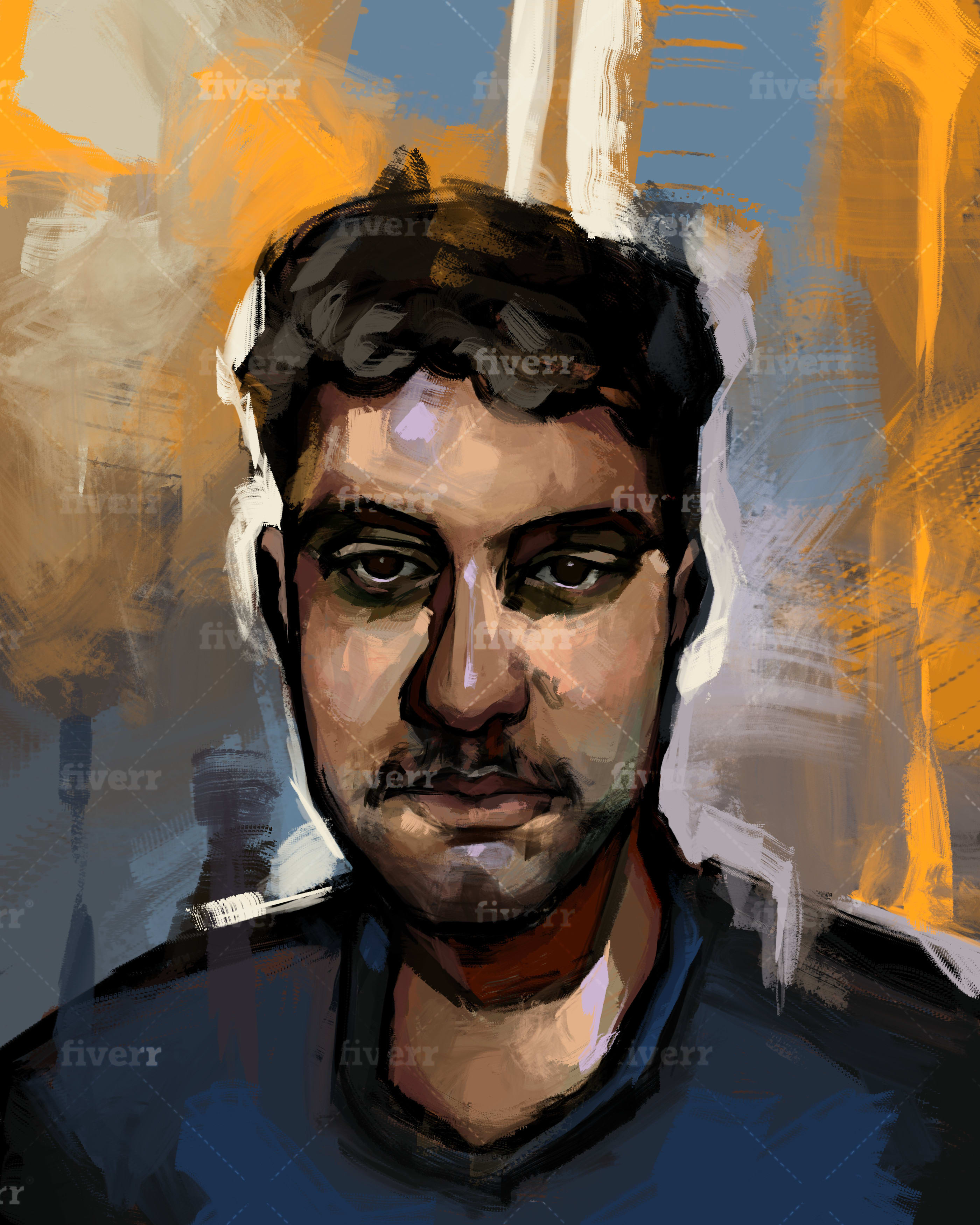 Digitally paint you a portrait in the style of disco elysium by 