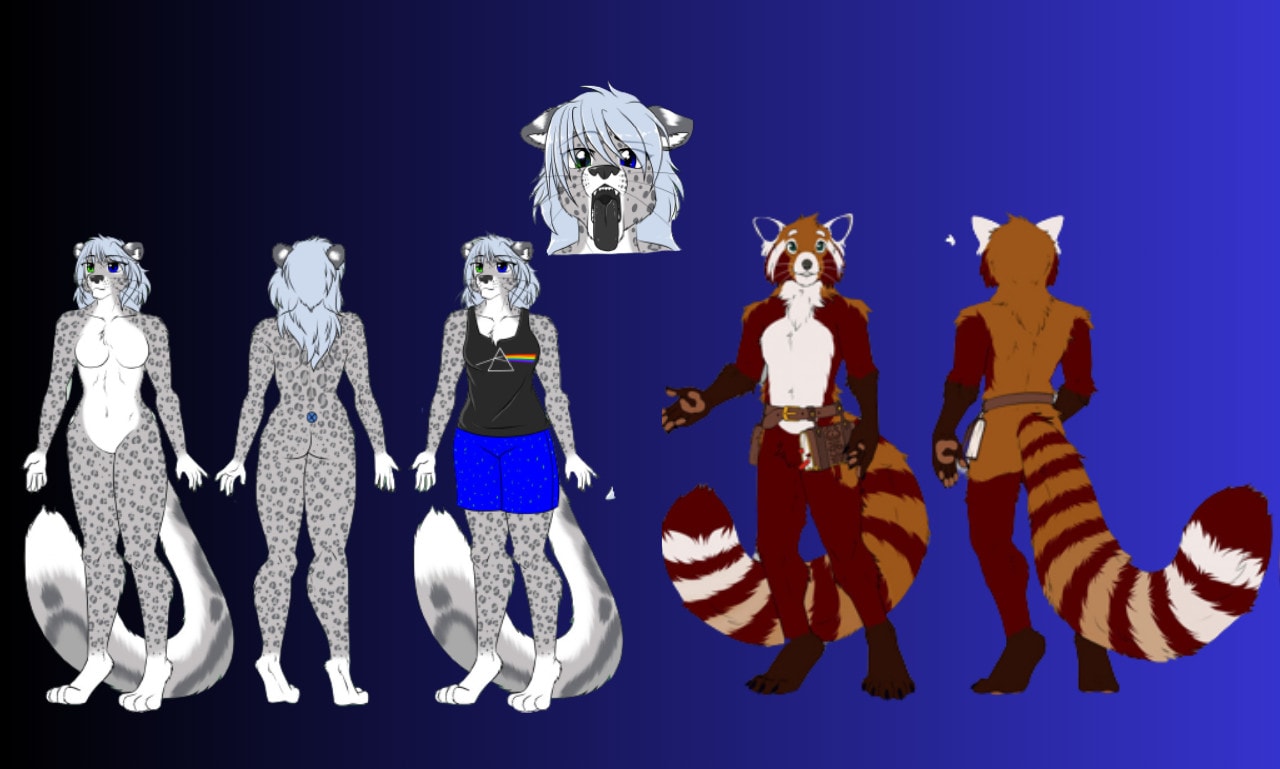 Draw furry reference sheet furry art fursona oc furry nsfw furry feral by  Indiemaxx | Fiverr