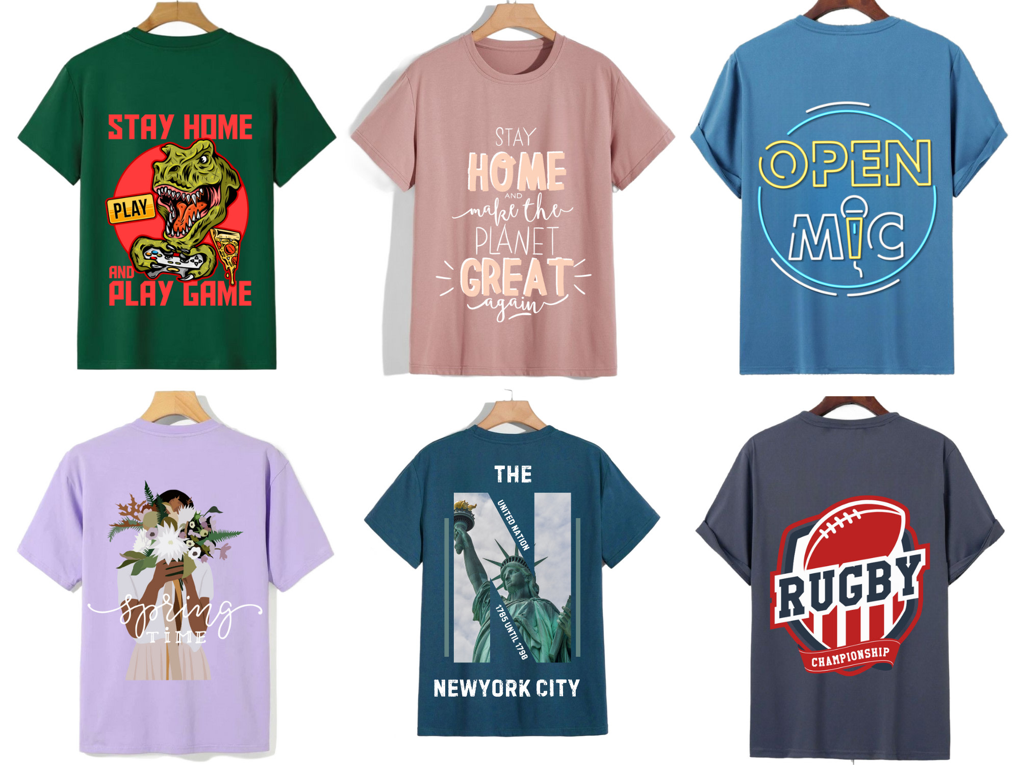 Diseñar camisetas de estilos diferentes