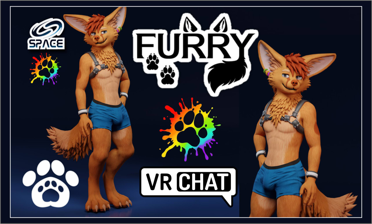 Create custom 3d furry avatar model for vrchat, vtuber, vseeface, animize  by Sneaky_avatar | Fiverr