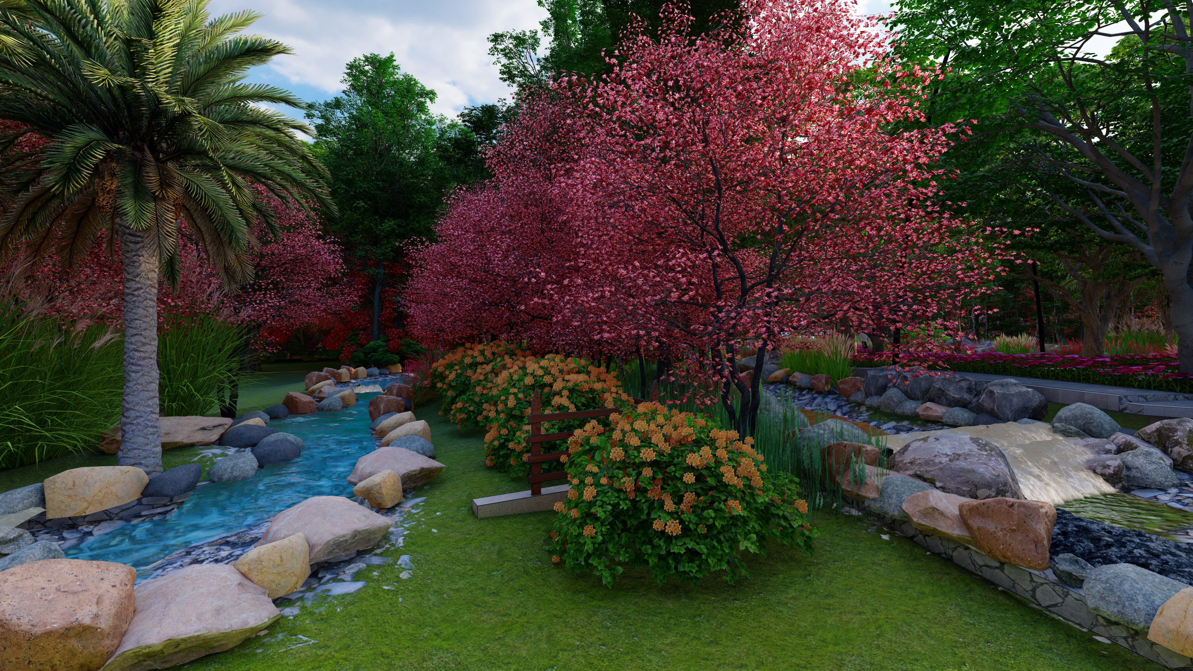 Do professional 2d landscape design 3d rendering of urban park gardens by  Muammadhammad | Fiverr, image size:3840x2160