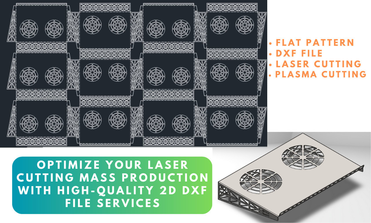 Create 3d sheet metal design and 2d dxf file for laser cutting by  Mahinkhan5 | Fiverr, image size:1280x769