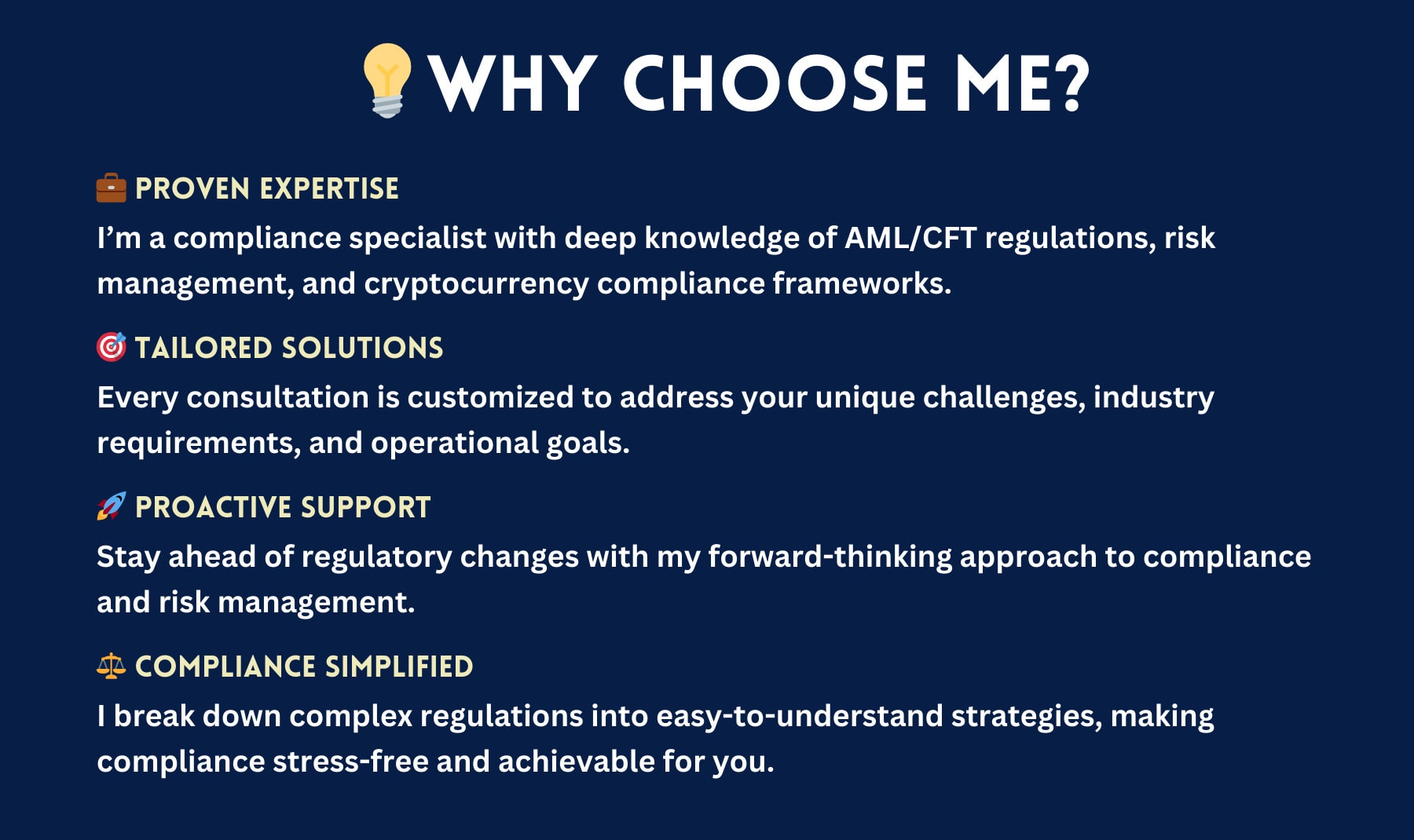 Consult you on any topic of compliance, aml, crypto, risk management by  Karolinamaciule | Fiverr