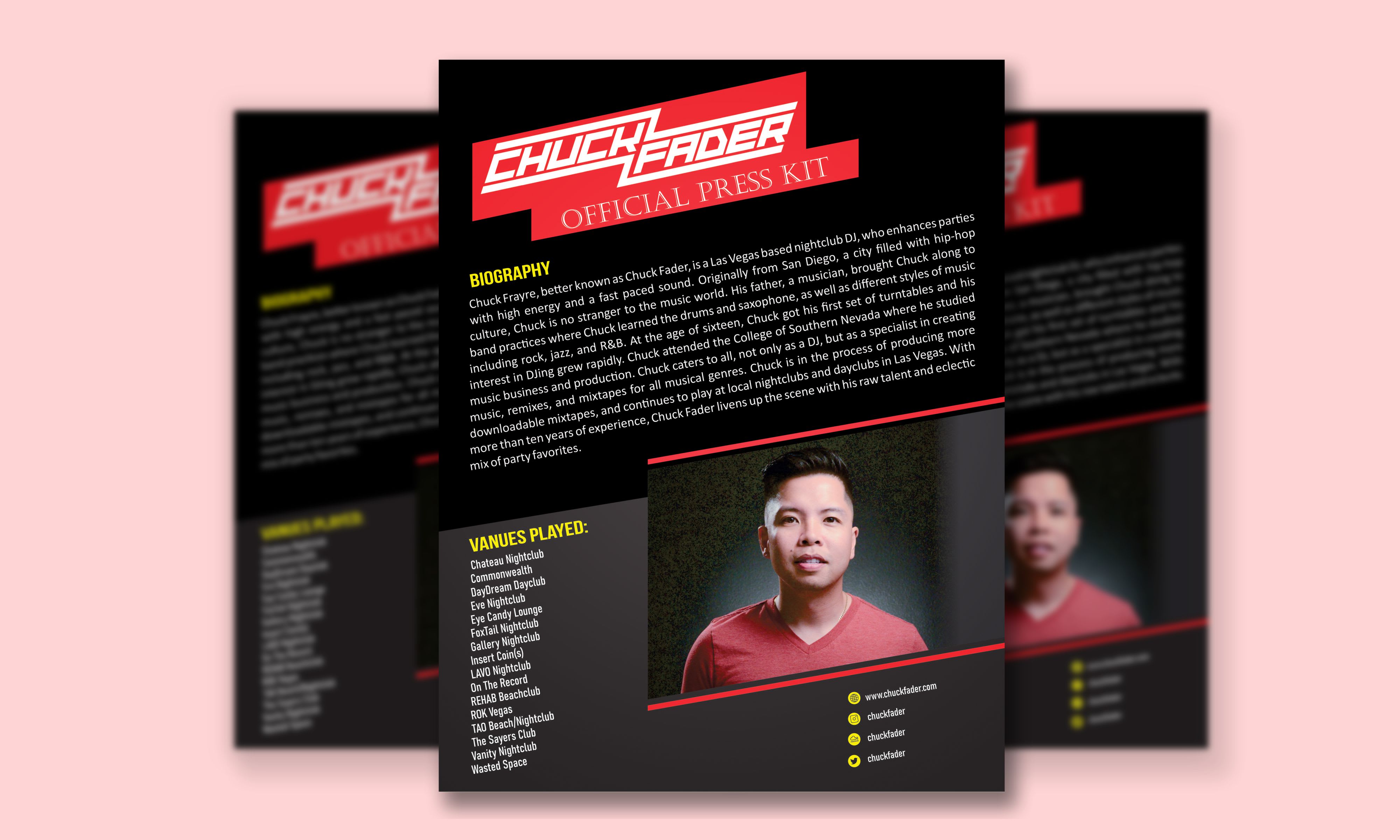 Create a unique dj or artist press media kit, epk, flyer design by  Oh_aah_nee | Fiverr