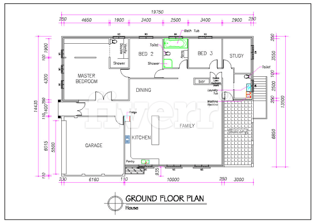 Autocad 2d House Drawings Free Download