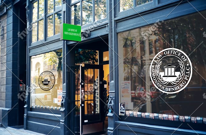 Download Create a beautiful storefront window signage mockup by Fxkid