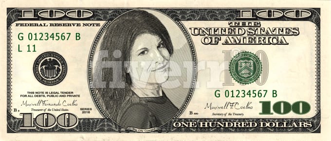 Design a custom dollar bill with your photo or logo on it by Lamain