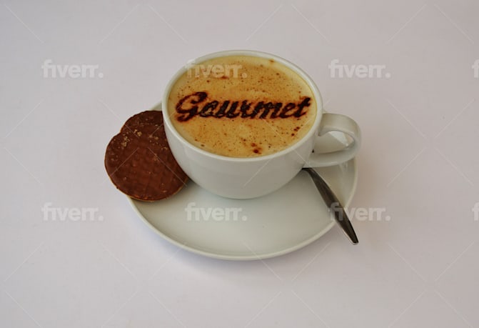 Write a short message in the froth of a cup of cappuccino coffee not
