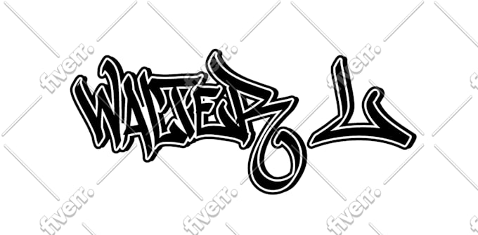 Design graffiti handstyle tag lettering logo by D21graphix