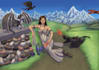 design a fantasy rpg dnd character sheet reference painting