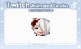 create custom anime twitch emotes or sub badges or sticker