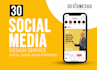 create 30 instagram post design social media posts template