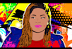 create a unique pop art and street graffiti style modern artwork