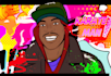 create a unique pop art and street graffiti style modern artwork