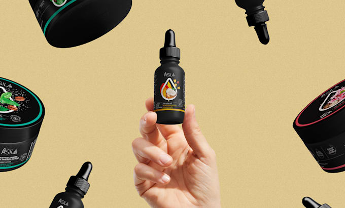 Illustrative packaging and logo design service by Nastya on Fiverr Pro