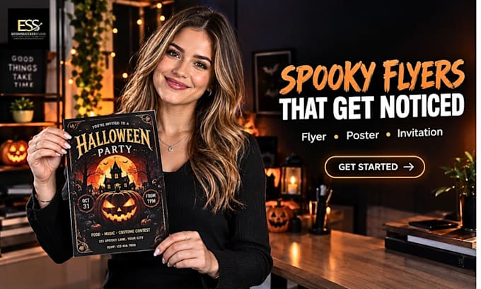 Halloween flyer and invitation design sample from Asmau24 on Fiverr
