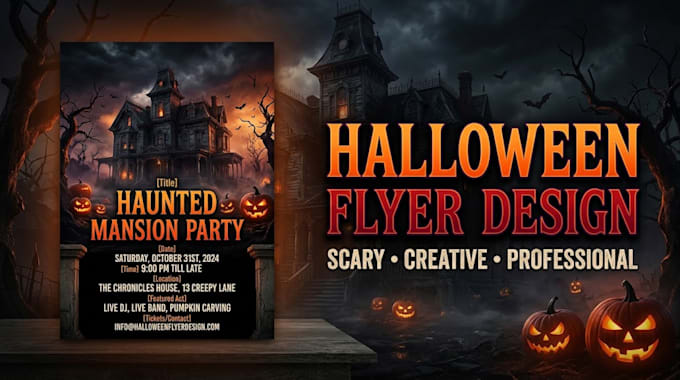 Spooky Halloween flyer and social media advertisement design sample from Rayo Creative