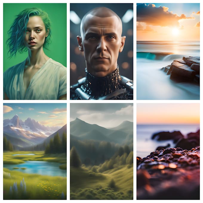 AI generated landscape examples