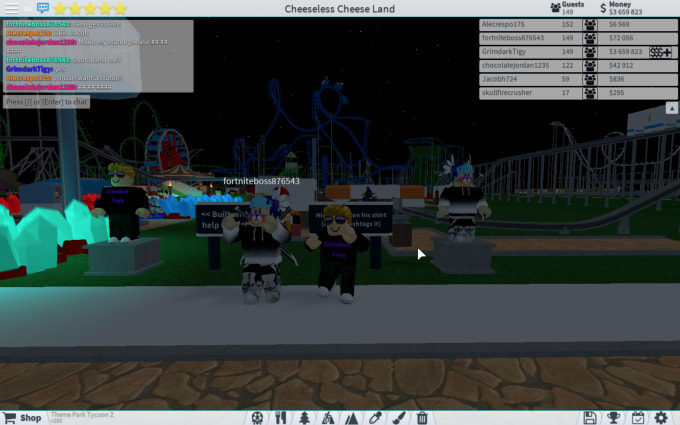 how to donate money on roblox theme park tycoon