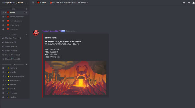 Setup Your New Or Existing Discord Server By Misanu - roblox high school discord