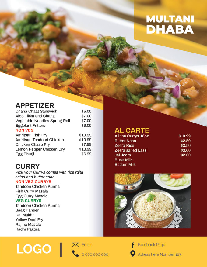 Design Restaurant Menu Food Menu Digital Menu By Fourway Fiverr Un viudo sin mucha experiencia con internet intenta arreglar la relacion son su resentido hijo millennial, haciendose pasar por una chica en el mundo online. design restaurant menu food menu digital menu