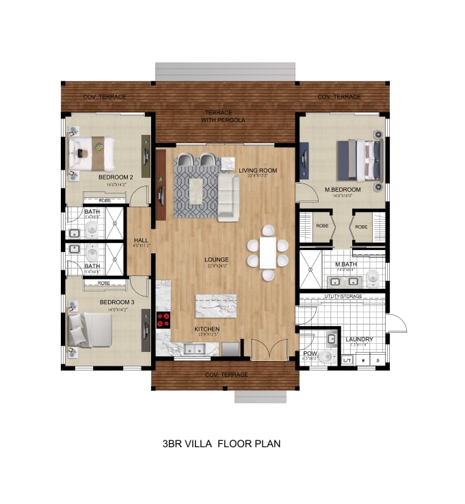 Convert 2d Drawing In Autocad Or Create 2d Colored Plan By Tmarchteam