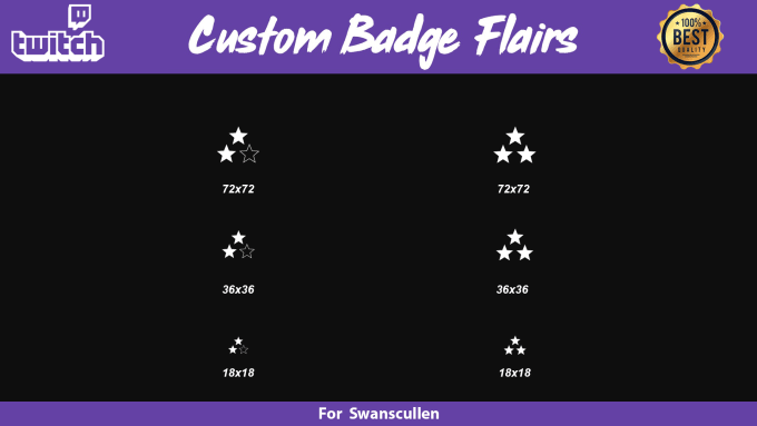 Design Custom Twitch Flairs And Flares Emotes And Sub Badges In 24 Hours By Ans 2696 Fiverr