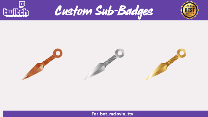 Knife Twitch Badge Graphic by KEN111 · Creative Fabrica