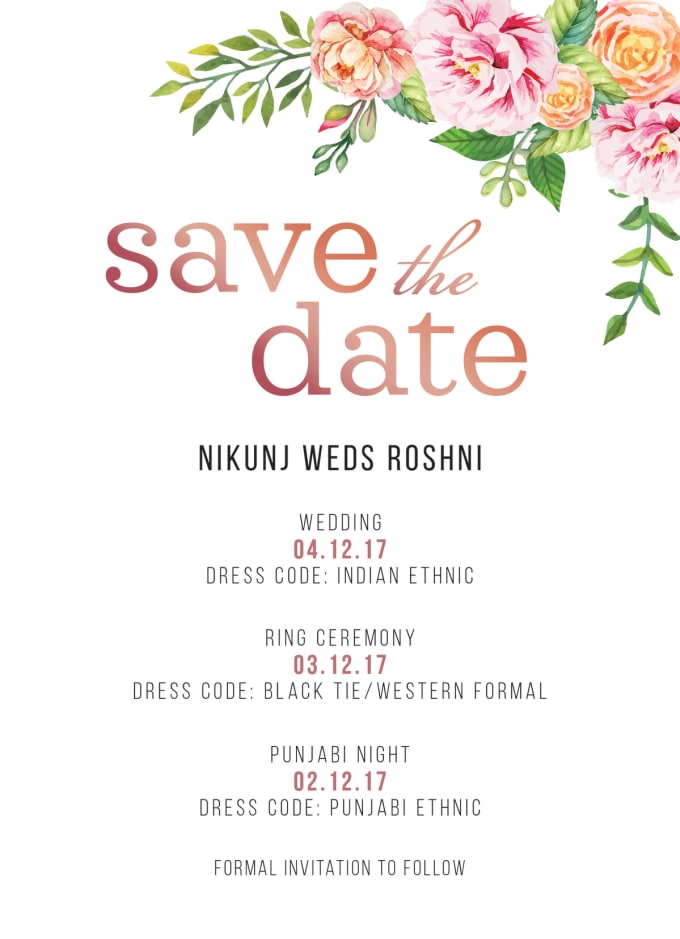 Make Beautiful Save The Date Card By Apriliapratama