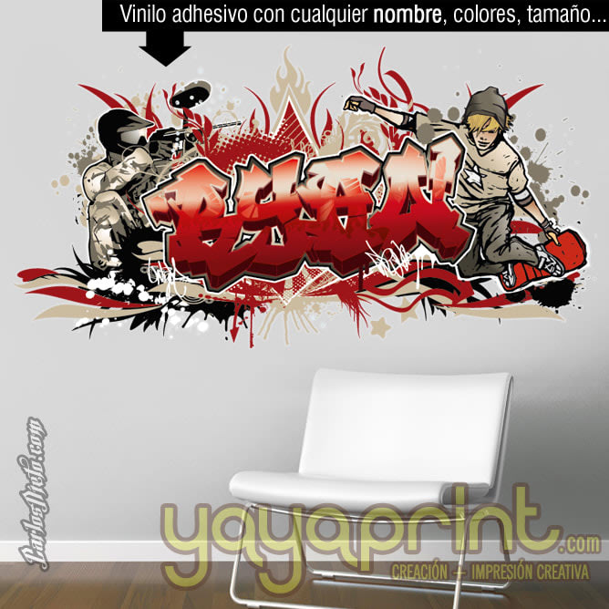 Design Graffiti Art Name With Character Or Logo Wall Decal Printable By Carlosnietocom