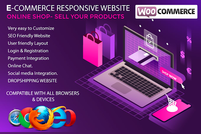 develop, and redesign woocommerce website