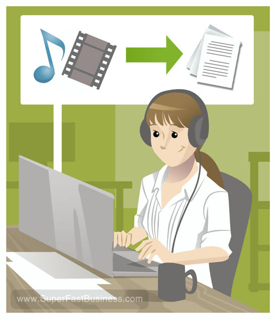 transcribe your work for you