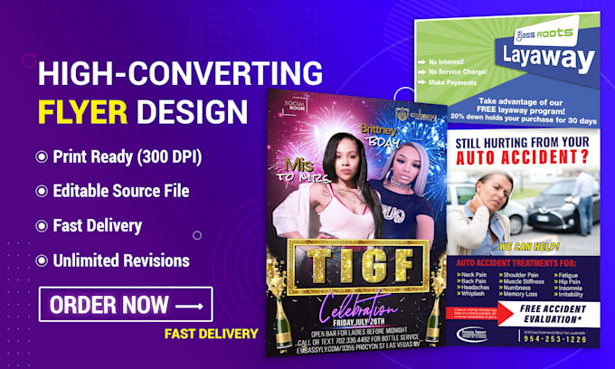 design professional flyer, poster, brochure for business marketing