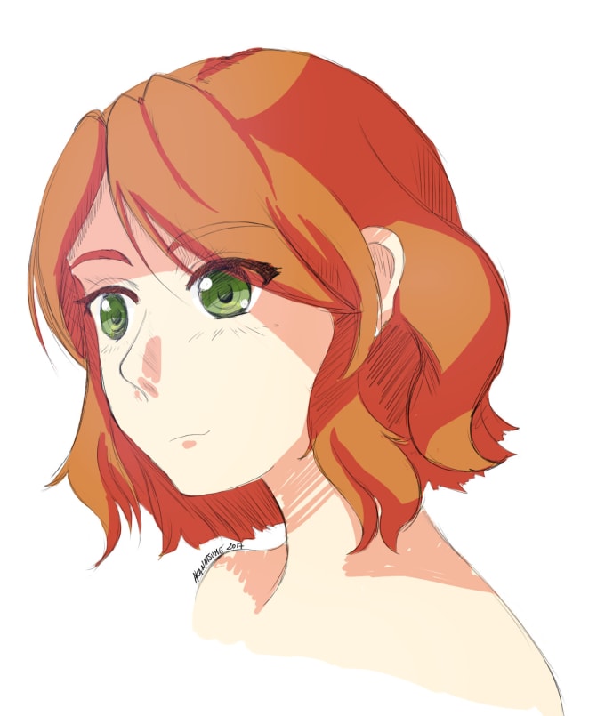 Do A Sketch Color Drawing Of Any Character You Want By Akanatsume