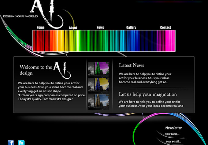 compile your jpeg/png design into HTML/css
