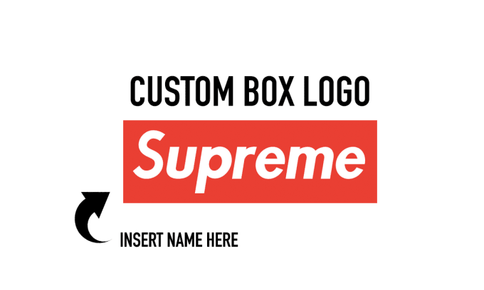 Supreme BOGO Logo Custom Mini & XL Vinyl Stickers 