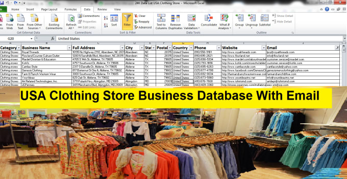 24k Usa Clothing Store Database With Email List By Iamfazi