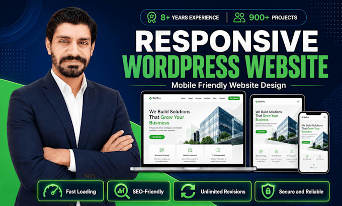 create mobile responsive wordpress website design