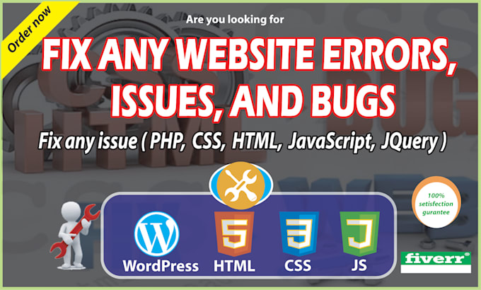 fix any website errors and bug