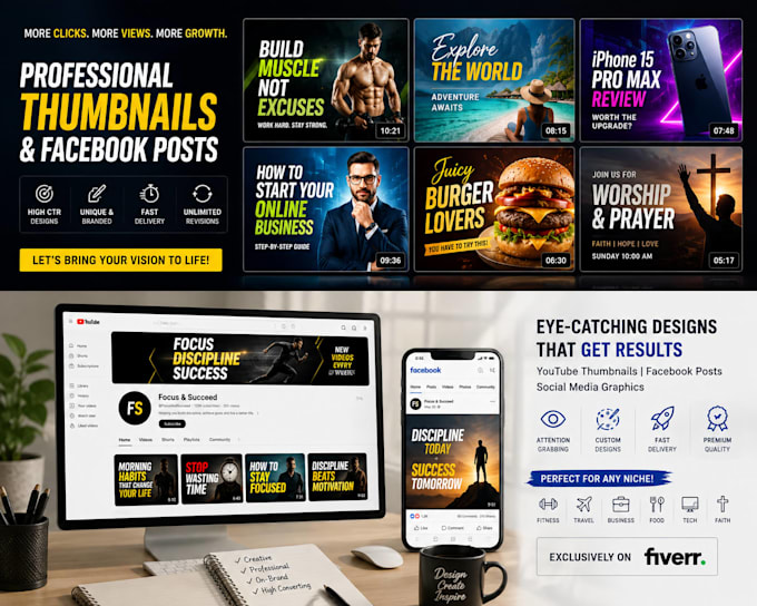 design viral youtube thumbnails with high CTR