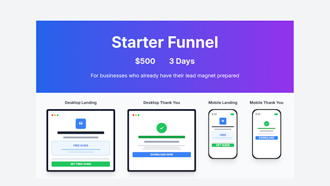 make a website funnel with a lead magnet