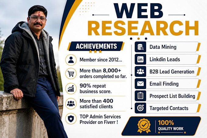 do web research, data mining, mailing list development