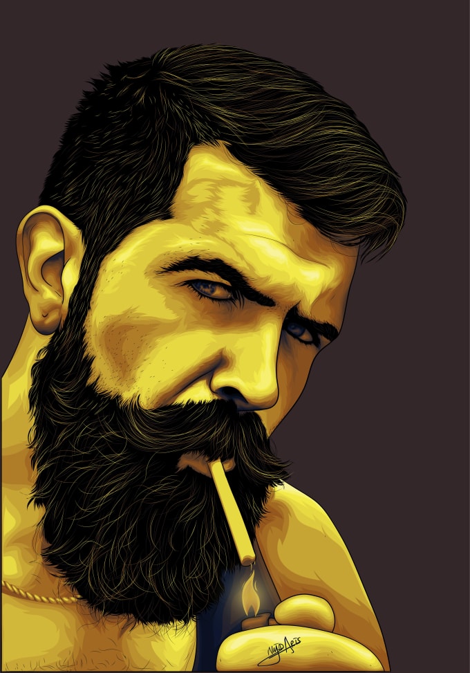 Draw professional vector portrait by Wajidali21117 Fiverr