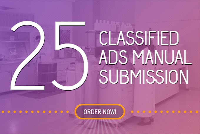 post your ads to 25 classified ads websites, manual work