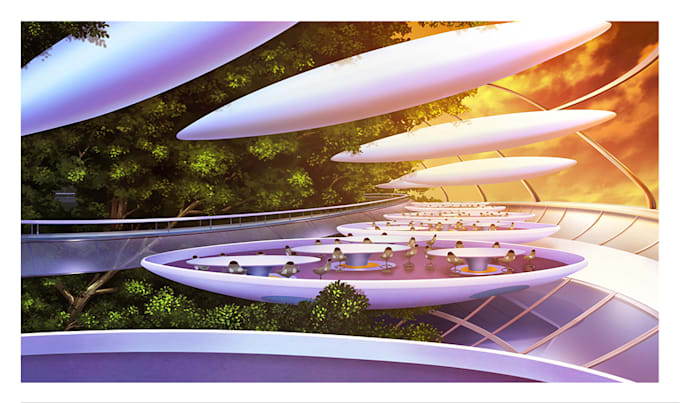 we provide background paintings for animated films and games