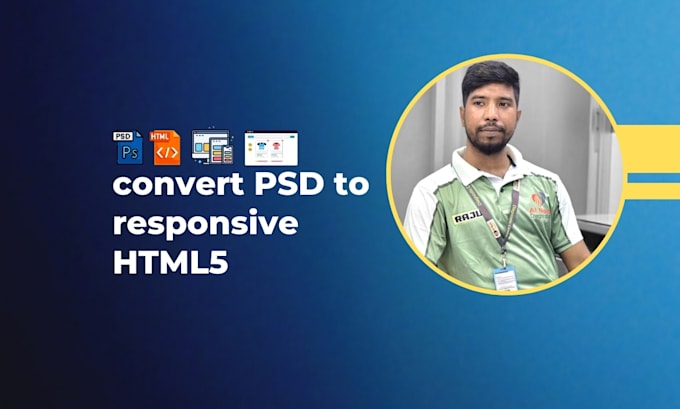 convert PSD to responsive HTML5 in 24 hours