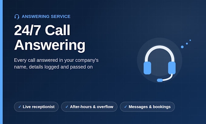 be your 24 hour virtual receptionist for business calls